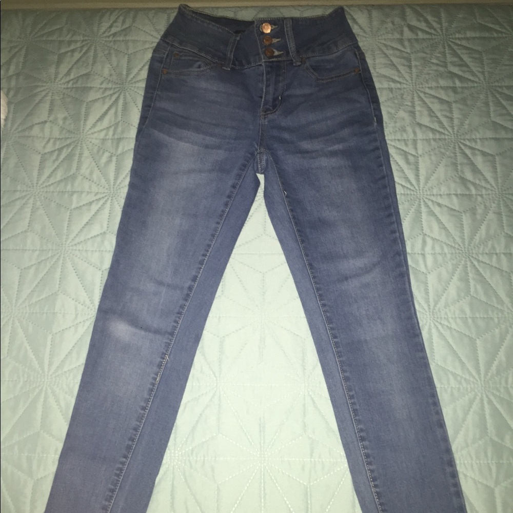 None branded high waisted skinny jeans